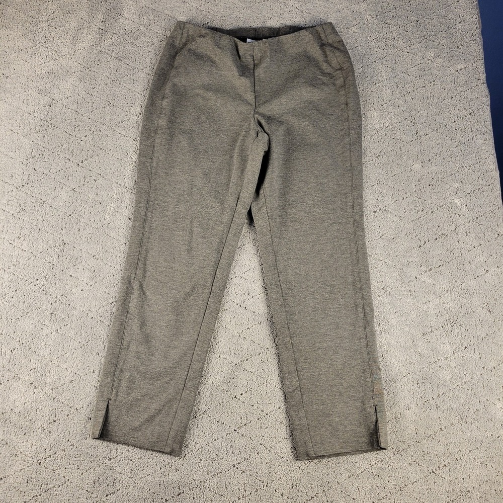 J Jill Pants Womens M Gray‎ Ponte Slim Leg Pull On Elastic Waist Comfort Stretch